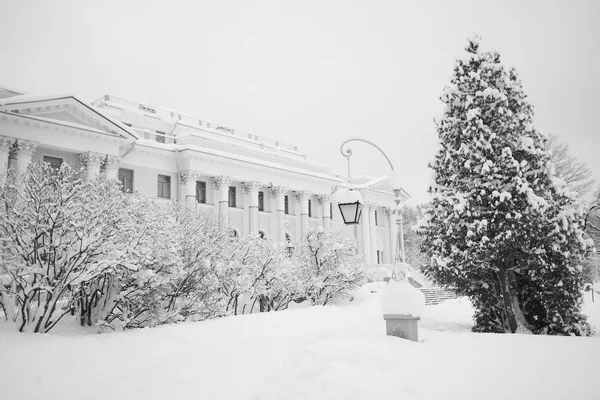 雪のおとぎ話の宮殿 ロイヤリティフリーのストック写真